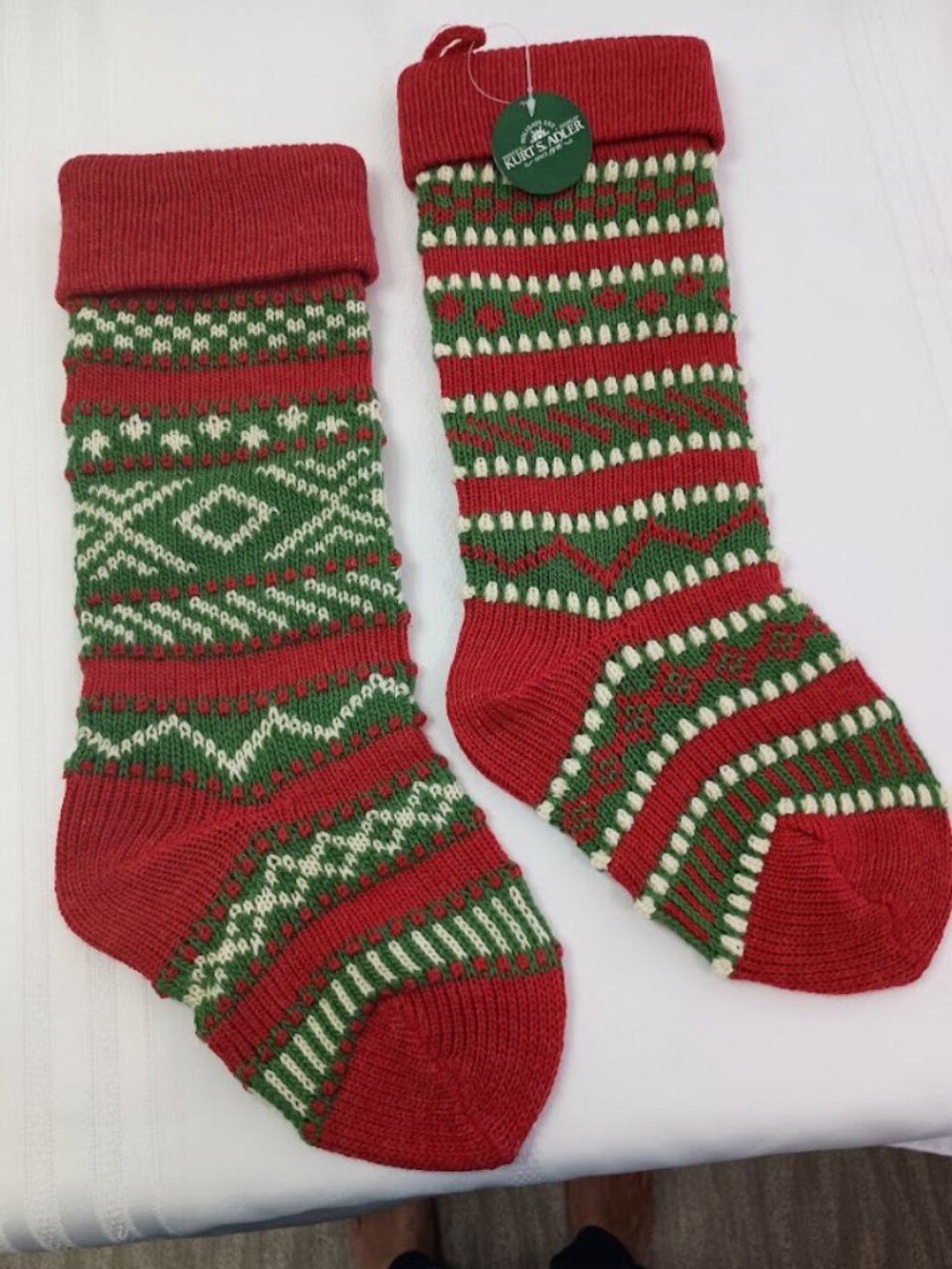 Kurt S. Alder Christmas Knit Stockings - Set of 2